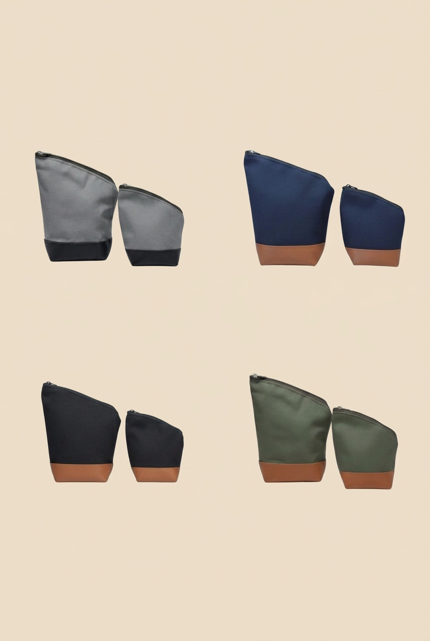 Yerberos abiertos de varios colores sobre fondo beige sin sombras
