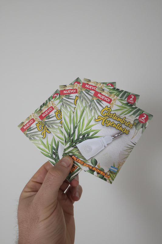 Filtros de tela lavables para bombilla de mate pack 2 unidades