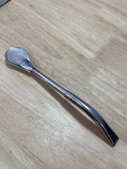 Bombilla pico de loro de acero inoxidable para mate de 18cm.