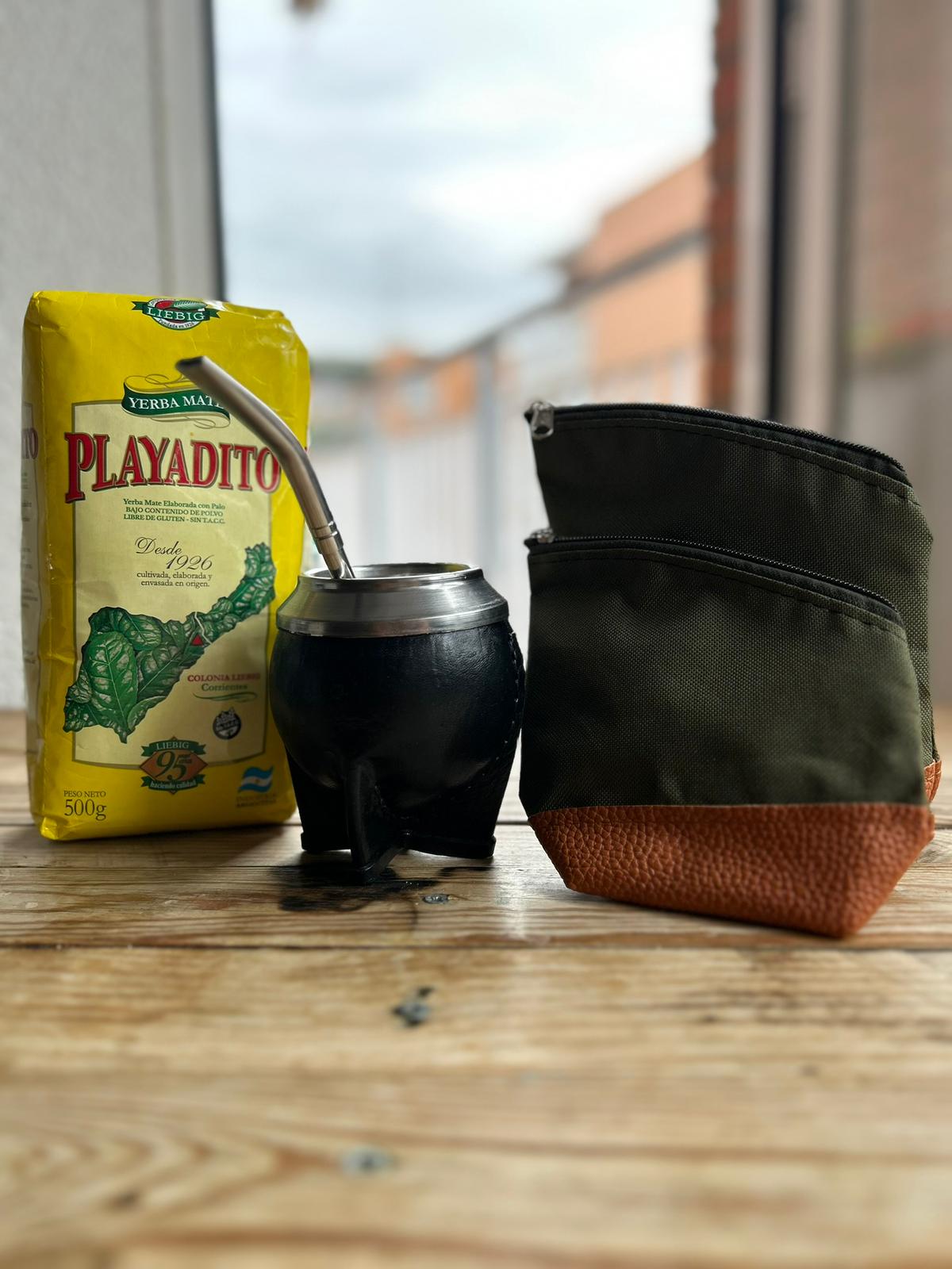 Kit mate torpedo de calabaza con bombilla y accesorios