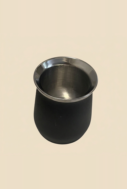 Mate térmico clásico de acero inoxidable negro, otra vista