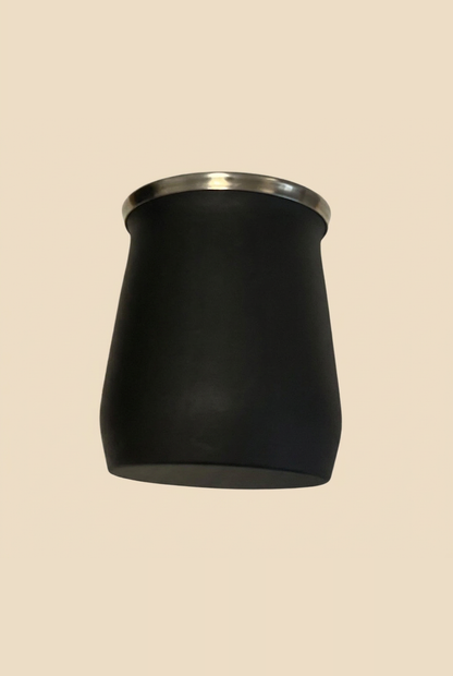 Detalle del mate térmico clásico de acero inoxidable negro